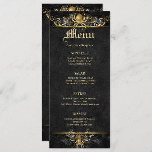 Elegant Halloween Wedding Menu