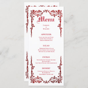 Elegant Halloween Wedding Menu