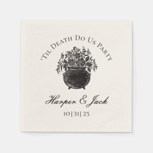Elegant Halloween Wedding Personalized Napkins