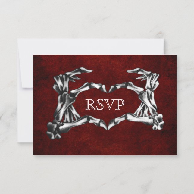 Elegant Halloween Wedding RSVP Card (Back)