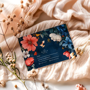 Elegant Halloween Wedding RSVP Card