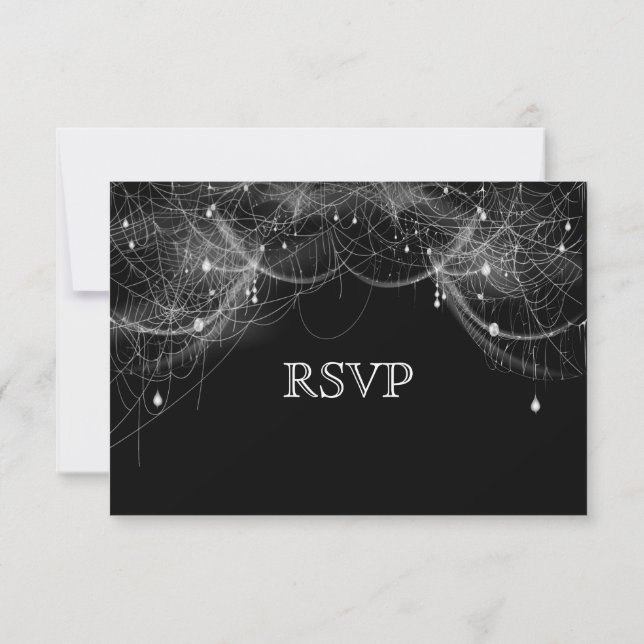 Elegant Halloween Wedding RSVP Card (Back)