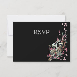 Elegant Halloween Wedding RSVP Card