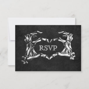 Elegant Halloween Wedding RSVP Card