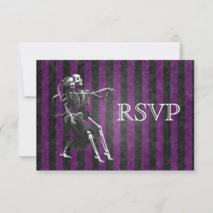 Elegant Halloween Wedding RSVP Card
