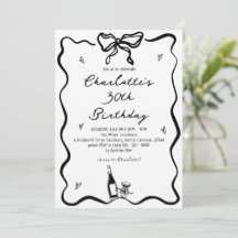 Elegant Hand Drawn 30th Birthday 