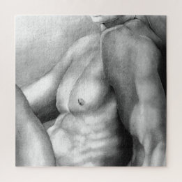 Elegant Hand-drawn Art Refined Male-nude Adult Jigsaw Puzzle