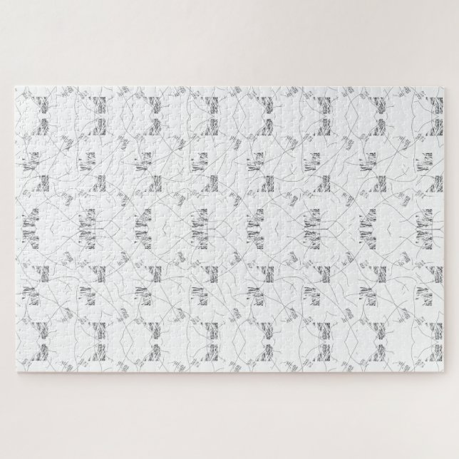 Elegant Hand-Drawn Botanical Jigsaw Puzzle (Horizontal)