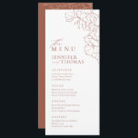 Elegant hand drawn floral terracotta wedding menu<br><div class="desc">Elegant delicate hand drawn flower illustration and modern script typography details, in terra cotta and white colour, simple and romantic. Great floral wedding menus for modern rustic wedding, country garden wedding, and simple boho wedding in fall and winter. Fully customisable with any colours to match your wedding theme. See all...</div>