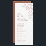 Elegant hand drawn floral terracotta wedding menu<br><div class="desc">Elegant delicate hand drawn flower illustration and modern script typography details, in terra cotta and white colour, simple and romantic. Great floral wedding menus for modern rustic wedding, country garden wedding, and simple boho wedding in fall and winter. Fully customisable with any colours to match your wedding theme. See all...</div>