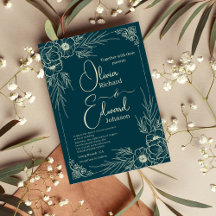 Elegant Hand-Drawn golden Flowers. Wedding