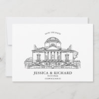 Elegant Hand Drawn Venue Chateau Illustration