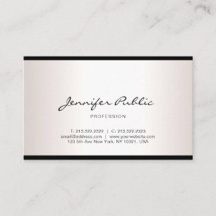 Elegant Hand Font Text Script Modern Simple Design Business Card