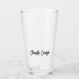 Elegant Hand Lettered Script Modern Custom Glass