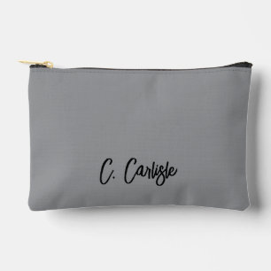 Elegant Hand-Lettered Script Personalized Accessory Pouch
