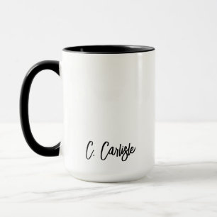 Elegant Hand Lettered Script Personalized Mug