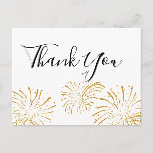 Elegant Hand Lettering ThankYou Postcard (Front)