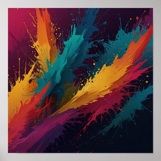 Elegant Hand-Painted Artwork Poster (Front)