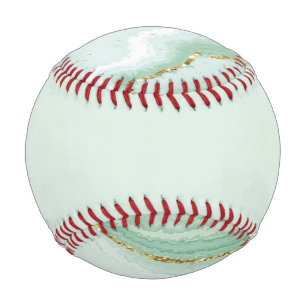 elegant hand painted liquid marble design with gli baseball
