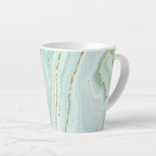 elegant hand painted liquid marble design with gli latte mug