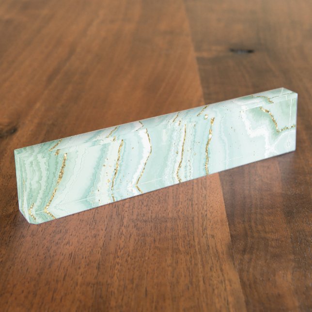 elegant hand painted liquid marble design with gli nameplate (Side)