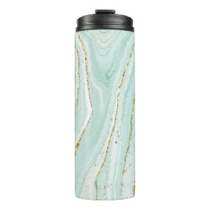 elegant hand painted liquid marble design with gli thermal tumbler