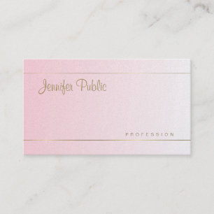 Elegant Hand Script Calligraphed Trendy Template Business Card
