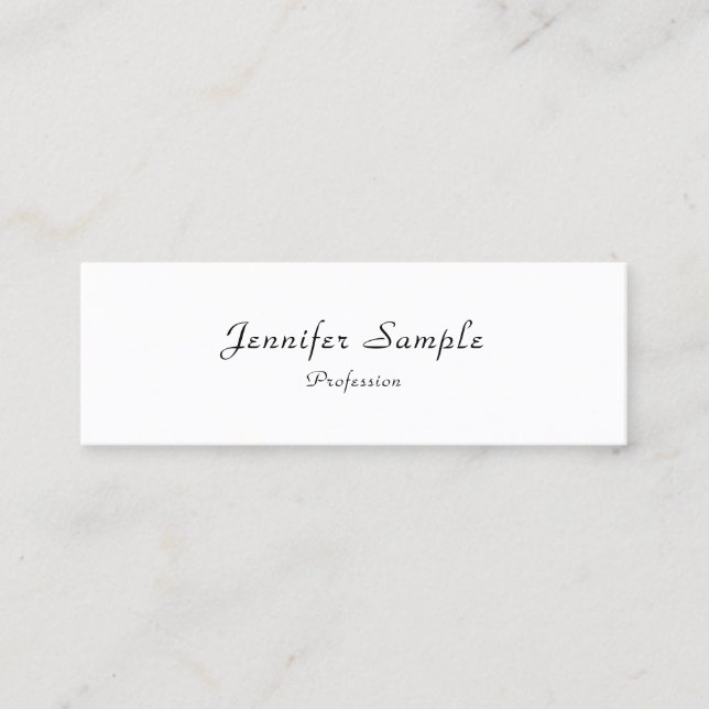 Elegant Hand Script Minimalist Professional Modern Mini Business Card (Front)