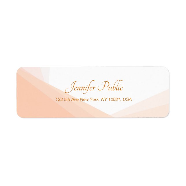 Elegant Hand Script Name Modern Simple Return Address Label (Front)