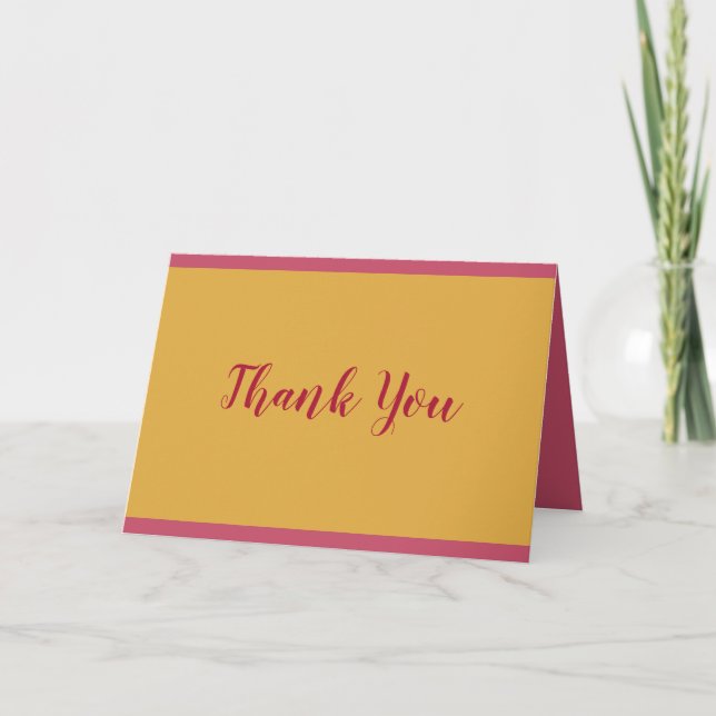 Elegant Hand Script Thank You Text Template Trendy (Front)