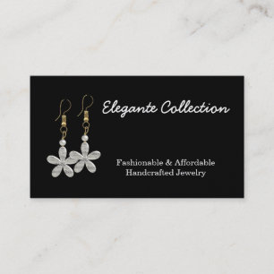 elegant handcrafted Jewellery maker Business Cards