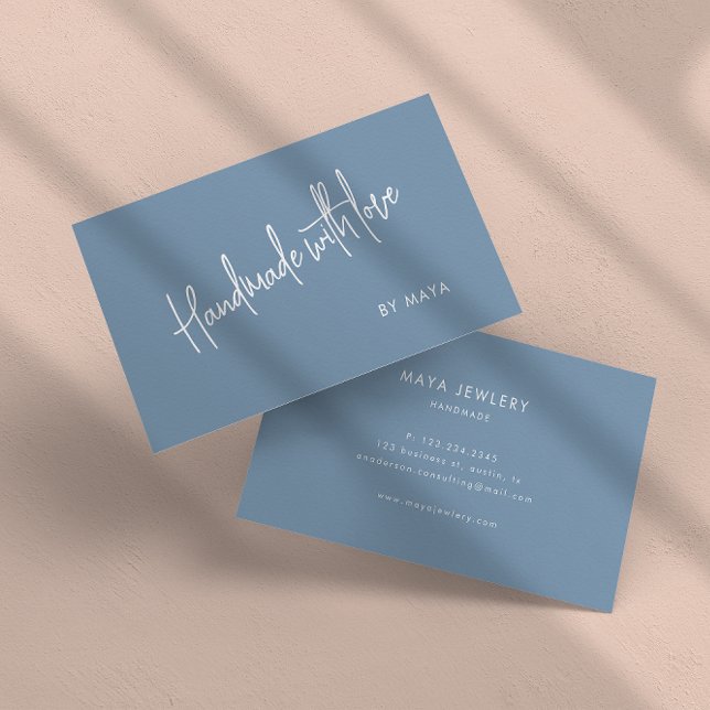 Elegant Handmade With Love Business Card (Creator Uploaded)