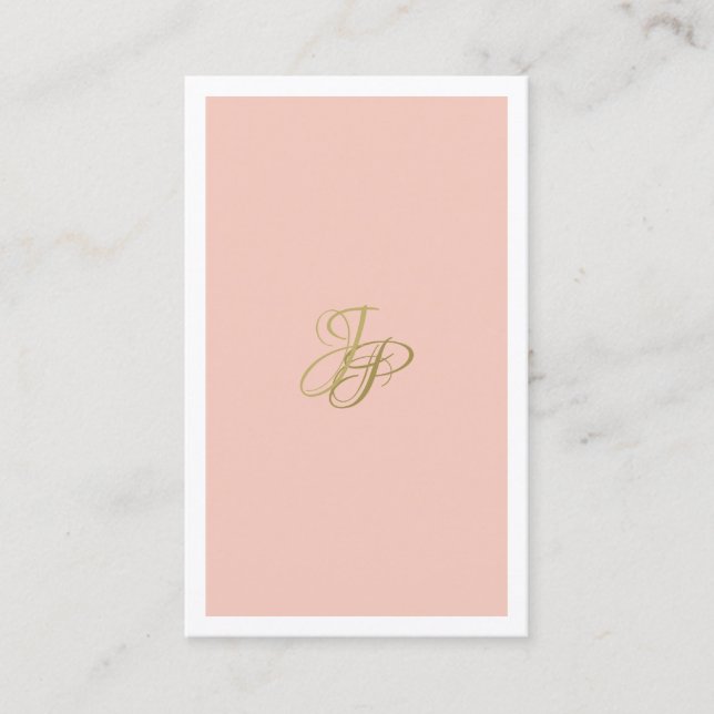 Elegant Handwriting Monogram Modern Template Business Card (Front)