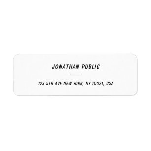 Elegant Handwriting Name Bold Text Template Return Return Address Label