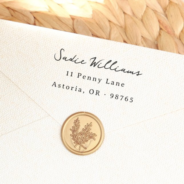 Elegant Handwriting Retro Return Address Rubber Stamp (Creator Uploaded)
