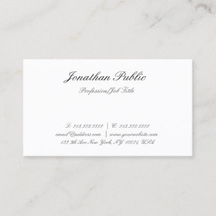 Elegant Handwriting Script Text Modern Template Business Card