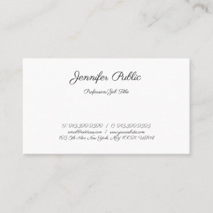 Elegant Handwriting Script Text Simple Template Business Card