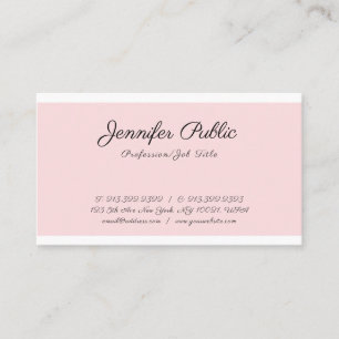 Elegant Handwritten Calligraphy Script Font Plain Business Card
