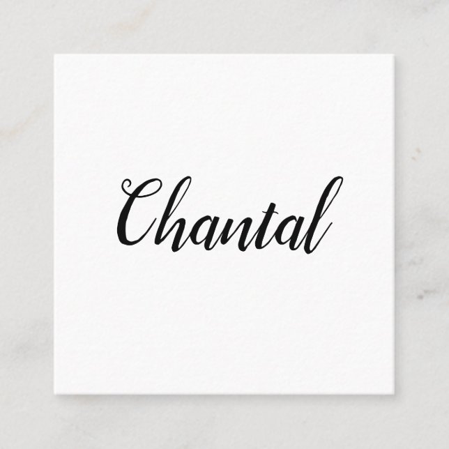 Elegant handwritten font minimalist business cards (Front)
