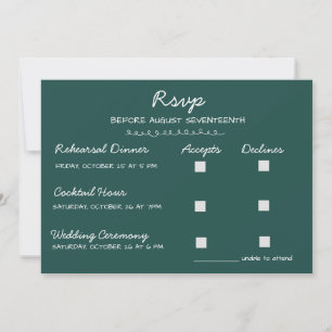 Elegant Handwritten Multi-Event Wedding RSVP Invitation