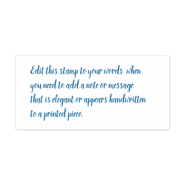 Elegant handwritten note or message self-inking stamp (Design)