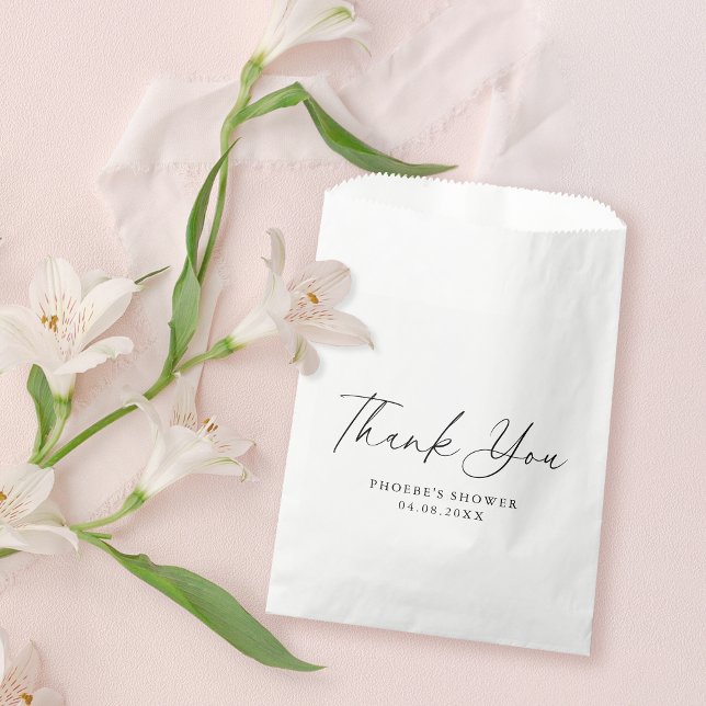 Elegant Handwritten Script Bridal Shower Favour Bag (Creator Uploaded)