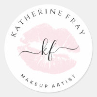 Elegant handwritten script calligraphy pink lips