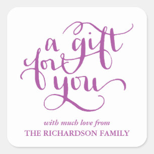 ELEGANT HANDWRITTEN SCRIPT GIFT TAG STICKERS