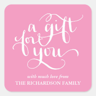 ELEGANT HANDWRITTEN SCRIPT GIFT TAG STICKERS