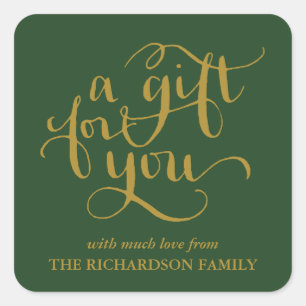 ELEGANT HANDWRITTEN SCRIPT GIFT TAG STICKERS