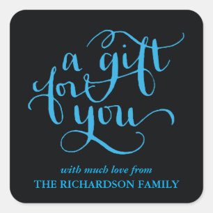 ELEGANT HANDWRITTEN SCRIPT GIFT TAG STICKERS