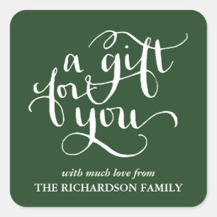 ELEGANT HANDWRITTEN SCRIPT GIFT TAG STICKERS