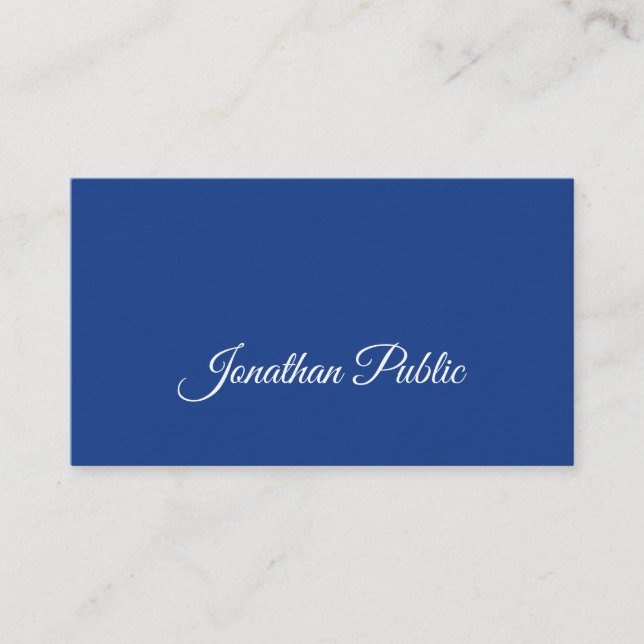 Elegant Handwritten Script Luxury Professional Business Card (Front)