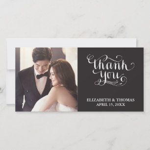 ELEGANT HANDWRITTEN SCRIPT PHOTO THANK YOU CARD